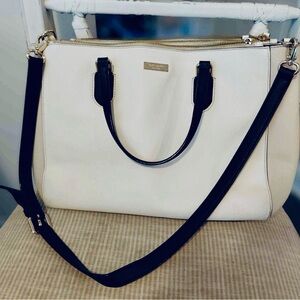 Kate Spade Cream and Black Satchel